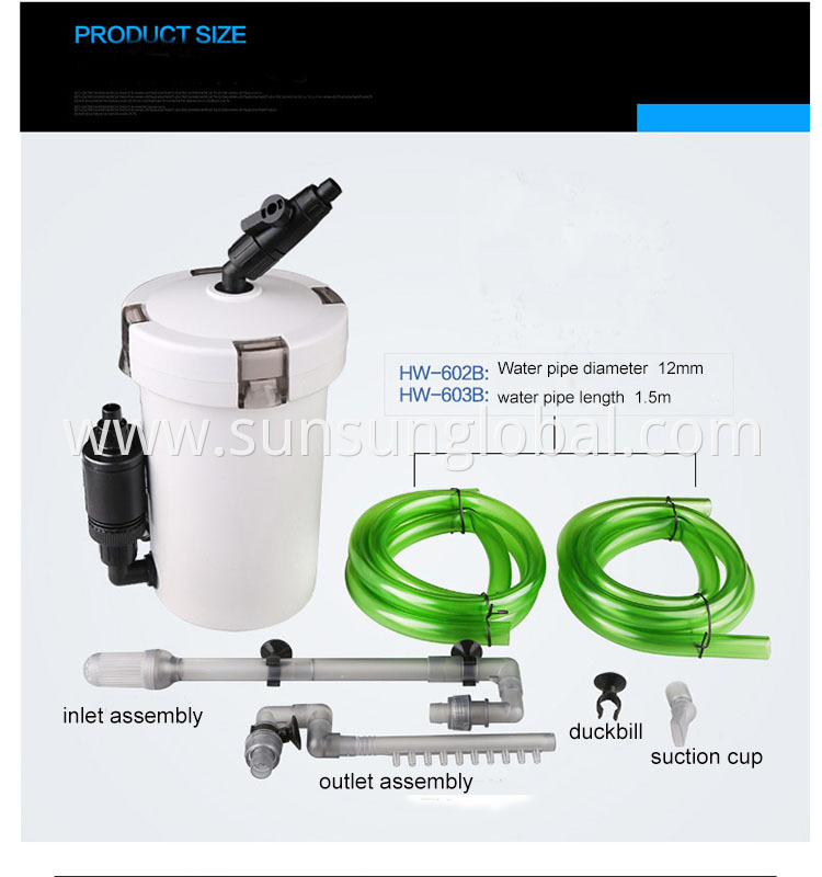 Sunsun External Water Filter Canister With Pump